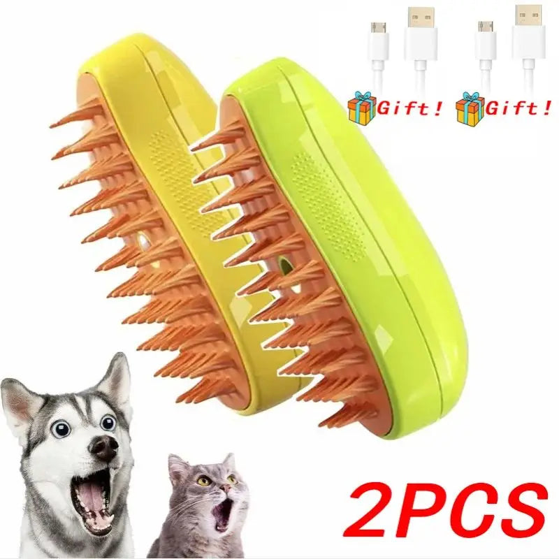 FurFree 3-in-1 Steam Pet Brush