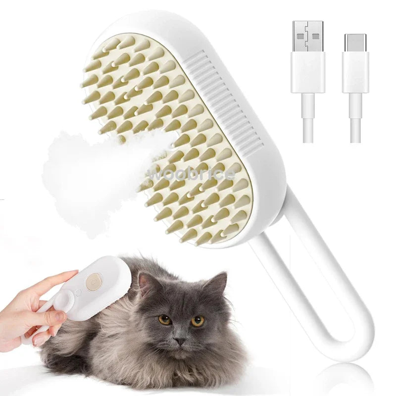 FurFree 3-in-1 Steam Pet Brush