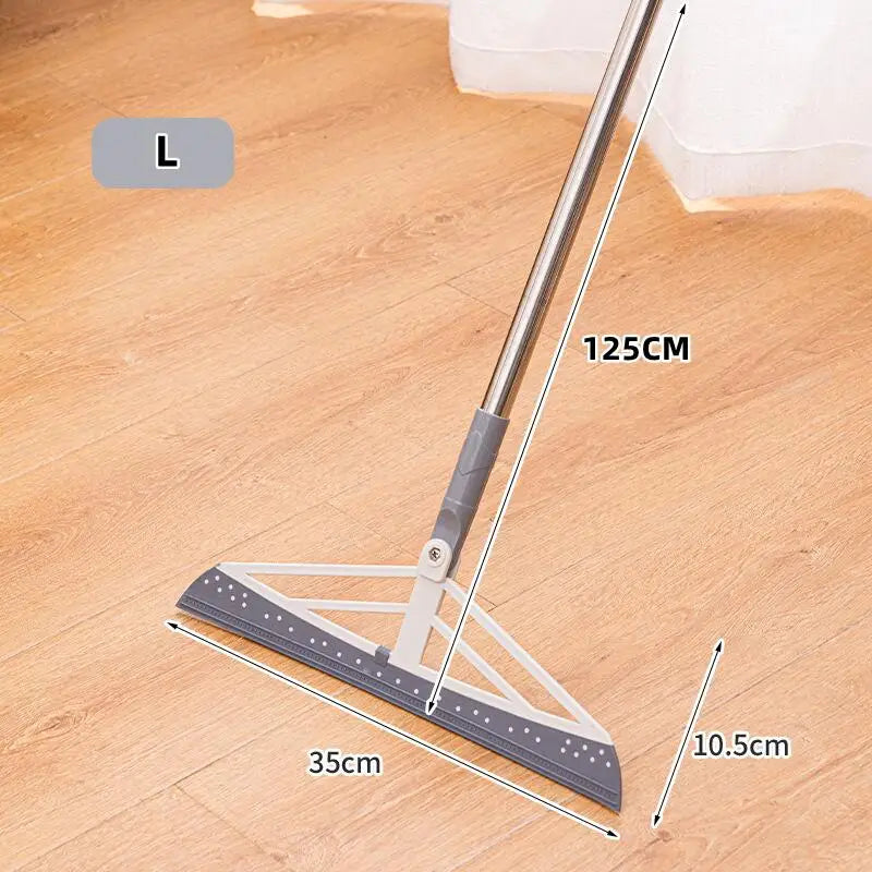 Pet Hair Rubber Broom and Squeegee