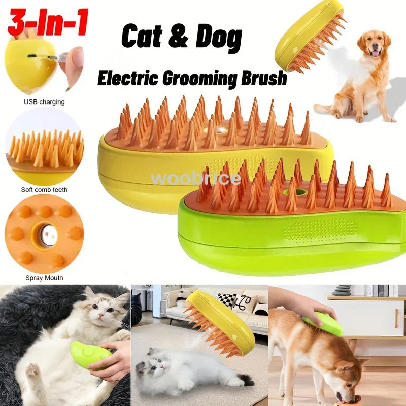 FurFree 3-in-1 Steam Pet Brush