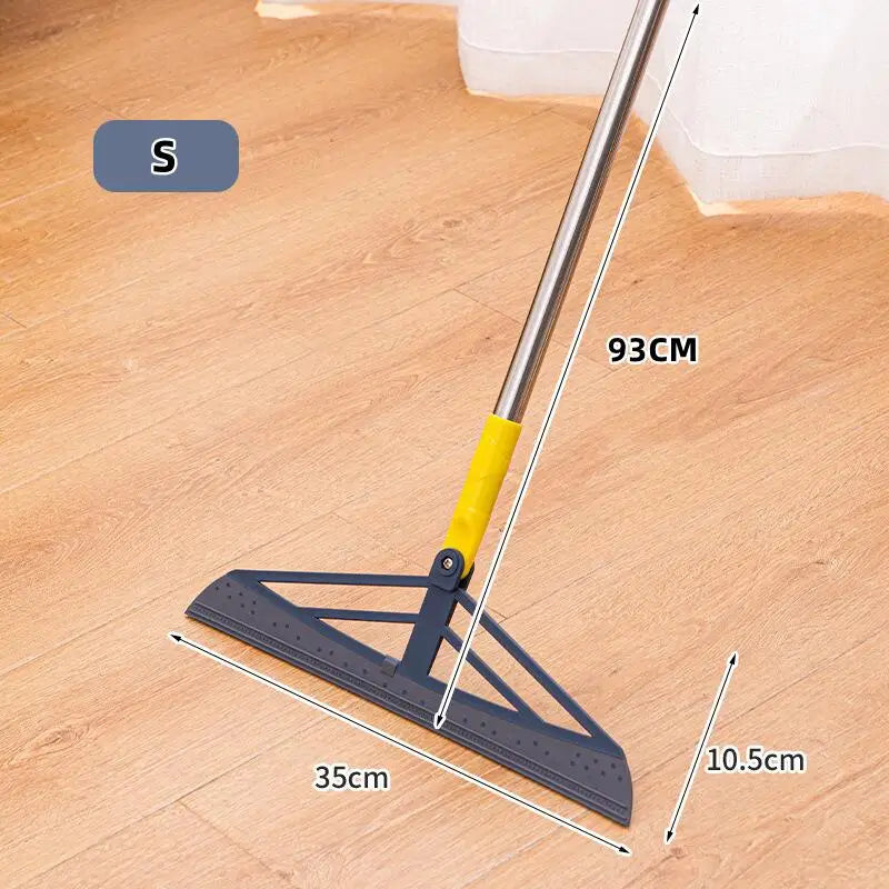 Pet Hair Rubber Broom and Squeegee