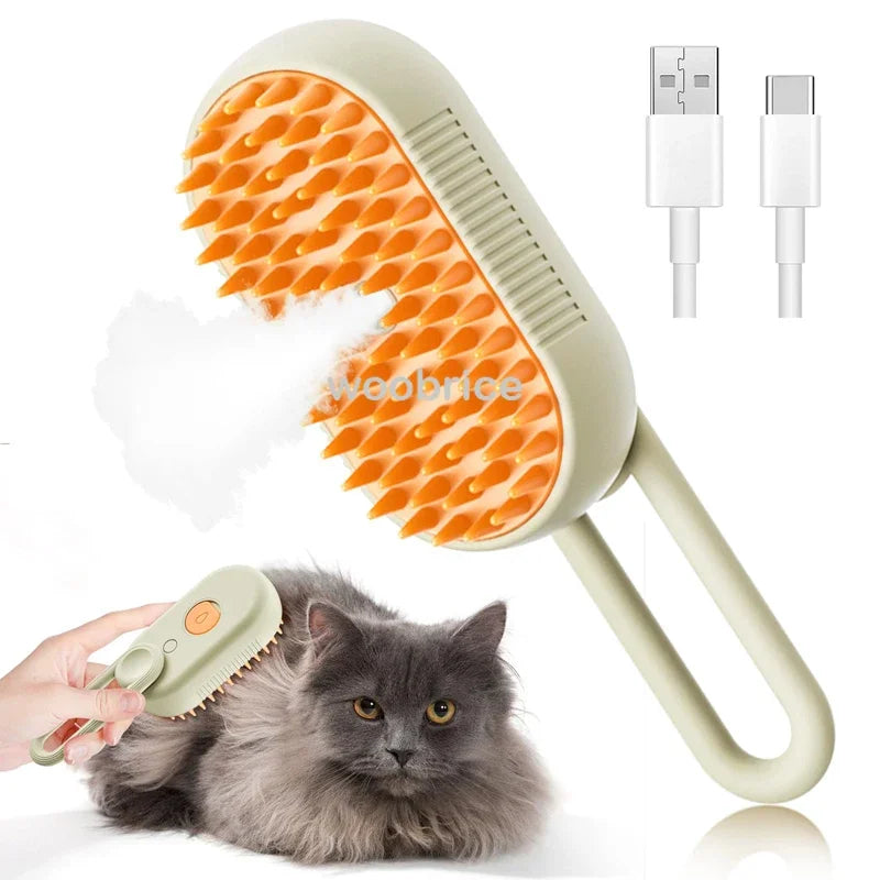 FurFree 3-in-1 Steam Pet Brush