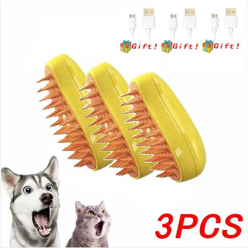 FurFree 3-in-1 Steam Pet Brush