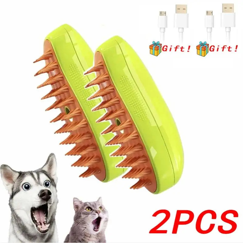 FurFree 3-in-1 Steam Pet Brush