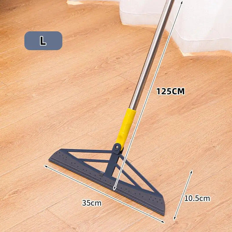 Pet Hair Rubber Broom and Squeegee